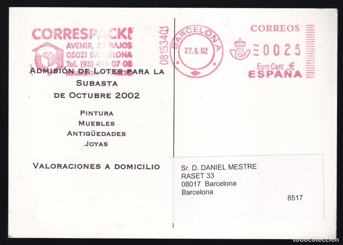 Postales: Barcelona. *Balcli&acute;s - Sala de Subastas* Circulada 2002. - Foto 2
