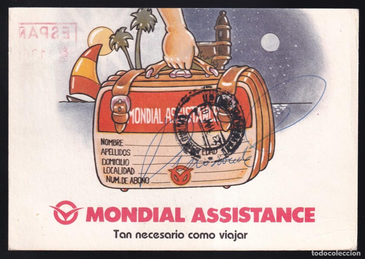 Postales: Madrid. *Mondial Assistance* Circulada 1987. - Foto 1
