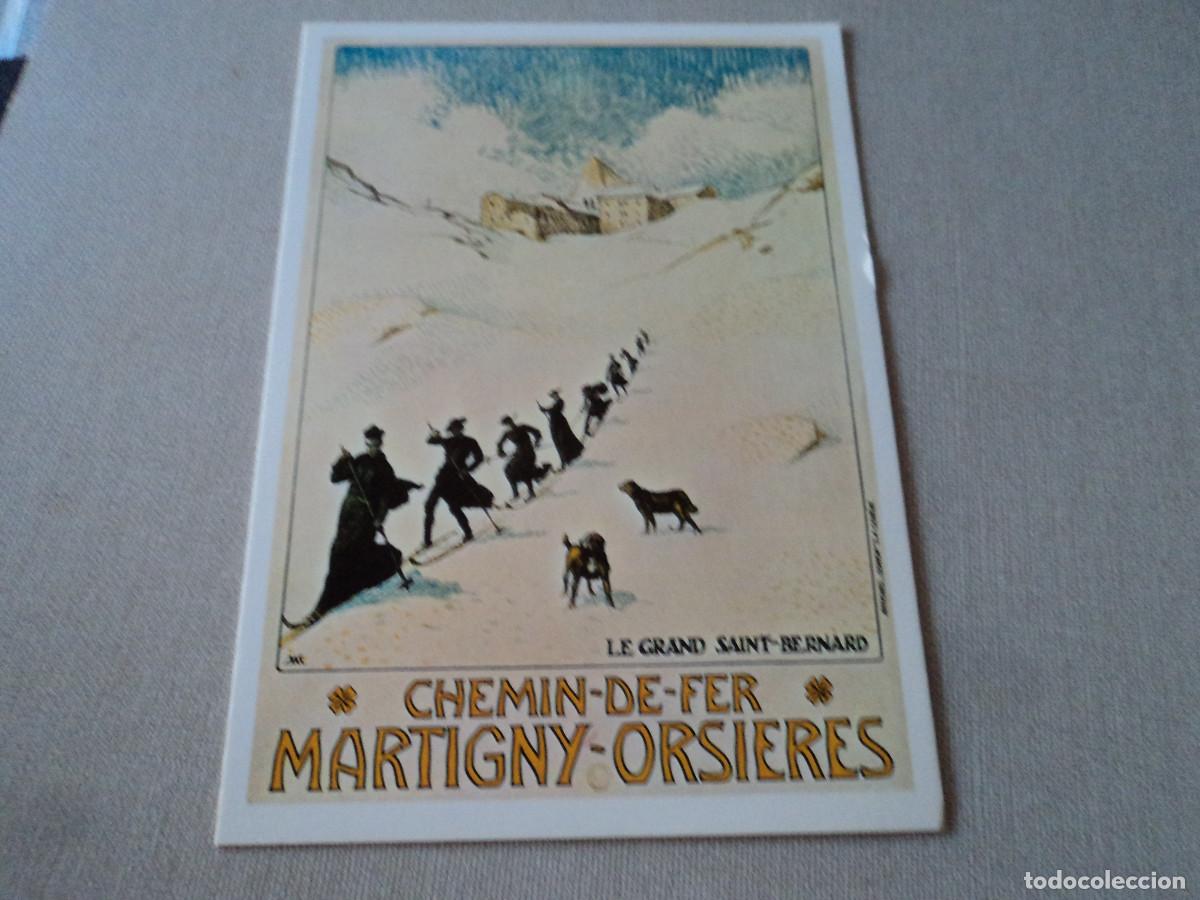 Postkarten: affiche pour le chamin de fer martigny-orsiere, albert muret, circulada 1992