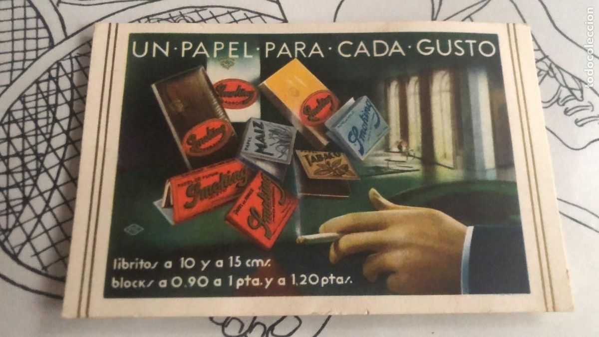 Cartoline: POSTAL PUBLICIDAD PAPEL DE FUMAR UN PAPEL PARA CADA GUSTO