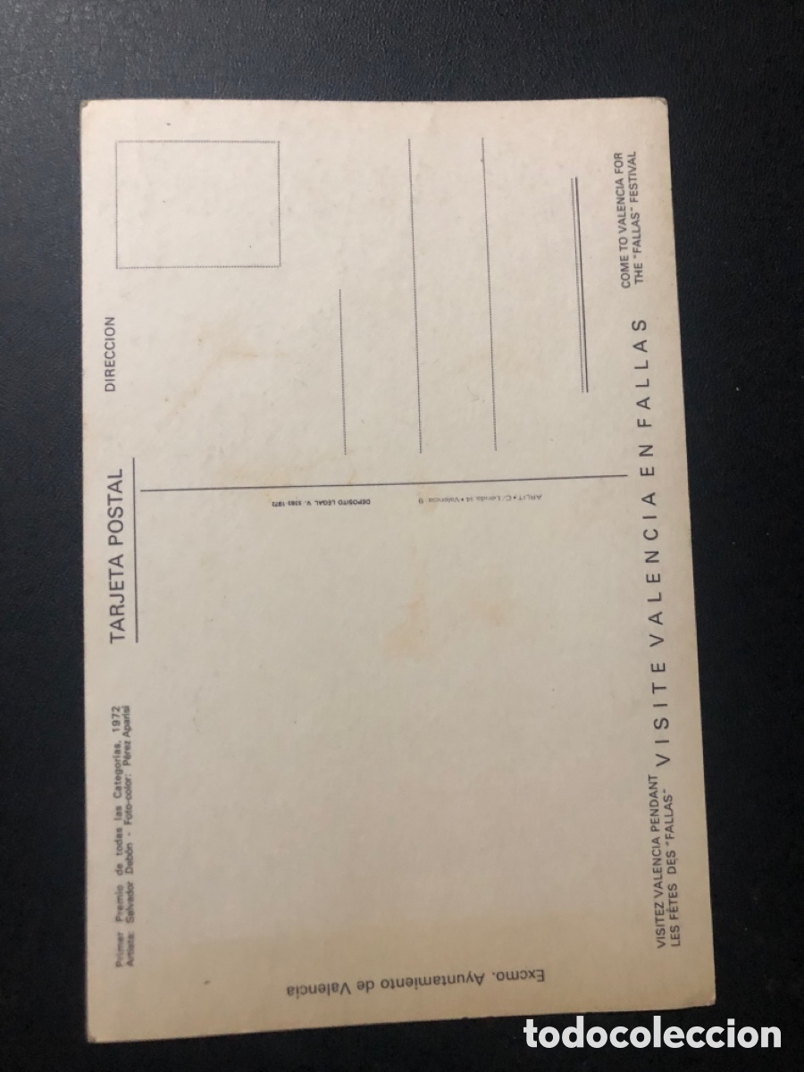 Postales: Tarjeta postal fallas de valencia 1973 - Foto 2