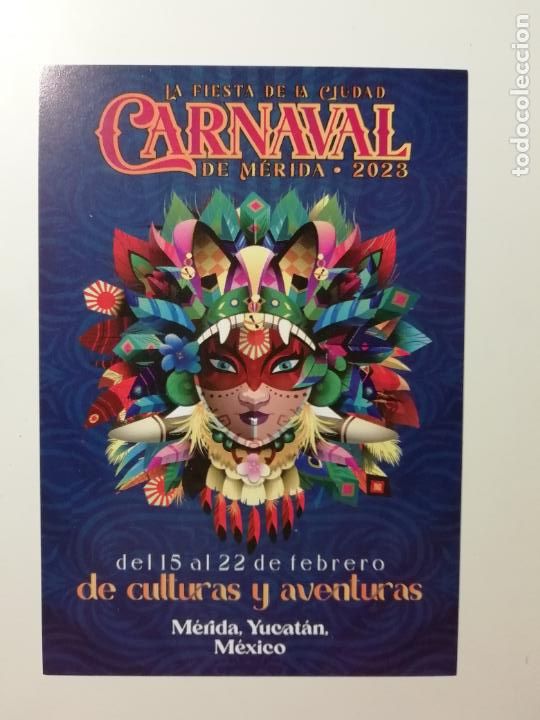 Cartes Postales: Postal Cartel del Carnaval de la Ciudad de M&eacute;rida 2023 Yucat&aacute;n M&eacute;xico Turismo