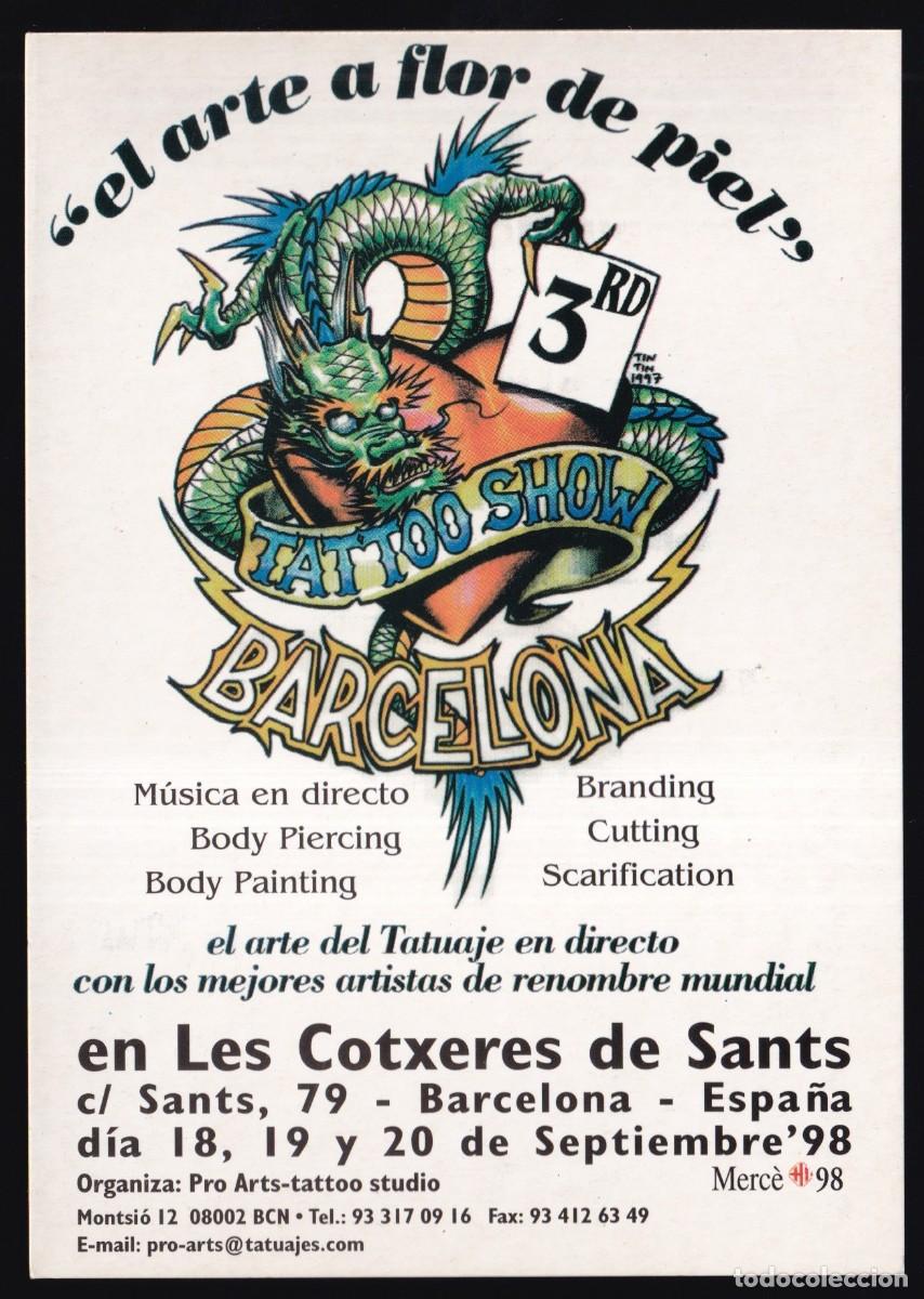 Postales: Barcelona. *3rd Tattoo Show 1998* Nueva. - Foto 1