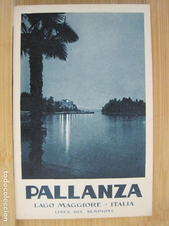 Postales: PALLANZA-LAGGO MAGGIORE-ITALIA-PUBLICIDAD-POSTAL ANTIGUA-(100.857)