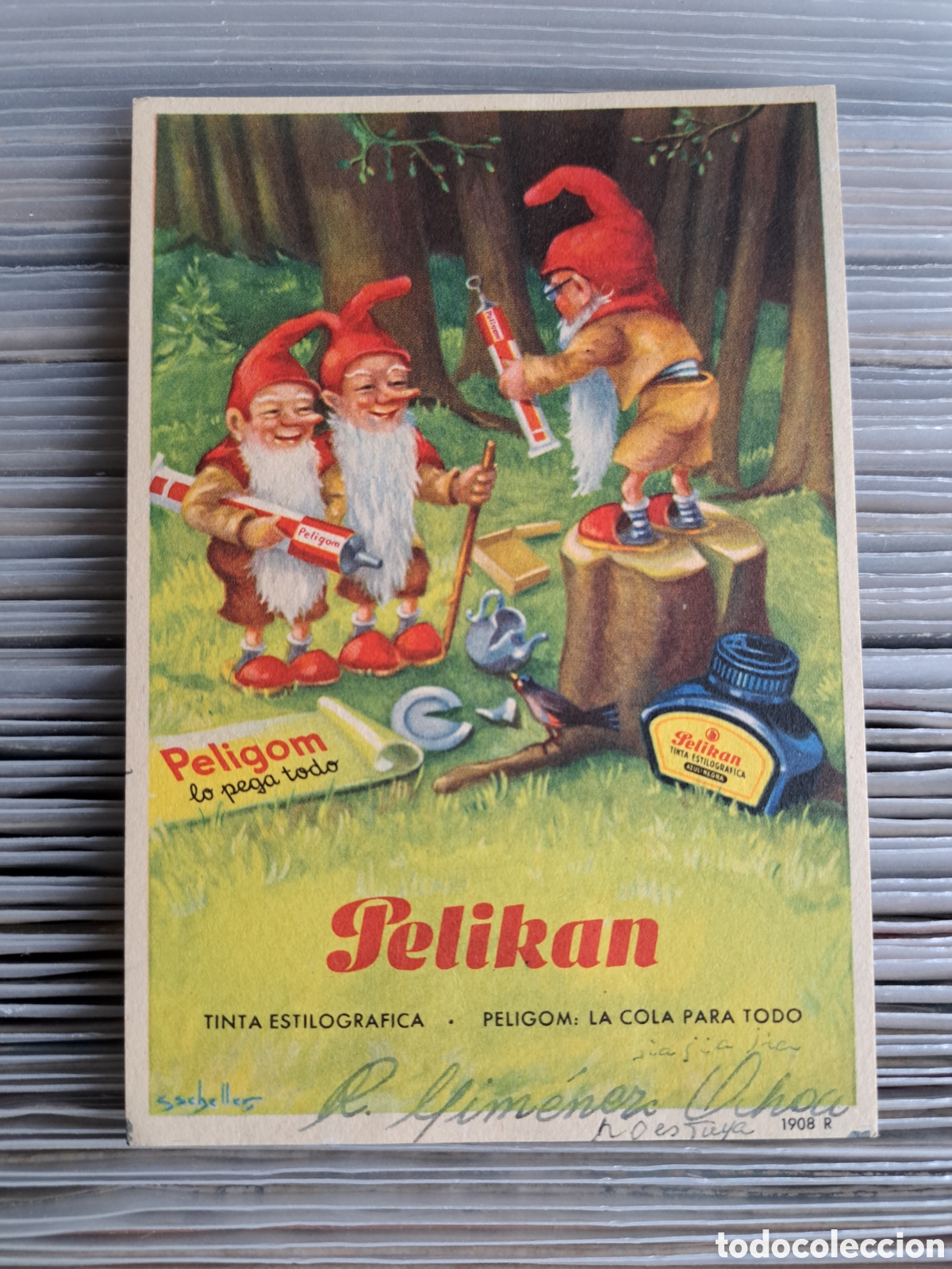 Postales: POSTAL PUBLICITARIA TINTA Y COLA PELIKAN.