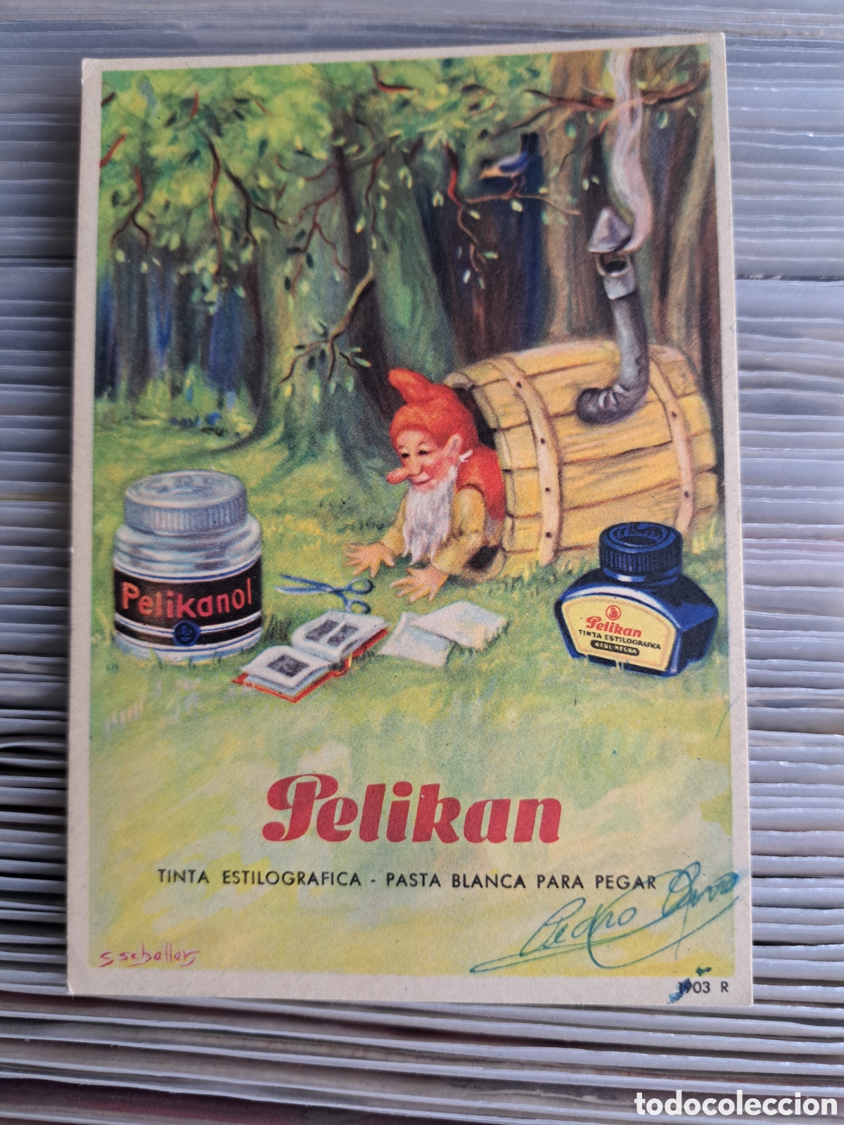 Postales: POSTAL PUBLICITARIA TINTA Y PASTA BLANCA PELIKAN.