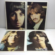 Postales: 4 FOTOS ORIGINALES DE LOS BEATLES - ALBUM WHITE 1968 - FOTOS ORIGINALES. Lote 401065234
