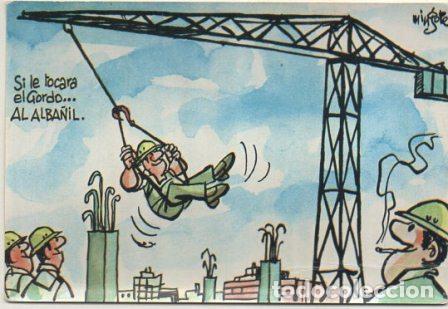 Postales: POSTAL PUBLICITARIA. LOTERIAS. SI LE TOCARA EL GORDO AL ALBA&Ntilde;IL P-PUB-433 ,2