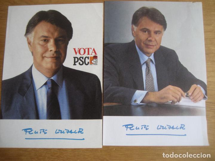 Postales: Felipe Gonzalez. Papel. Dos - Foto 1