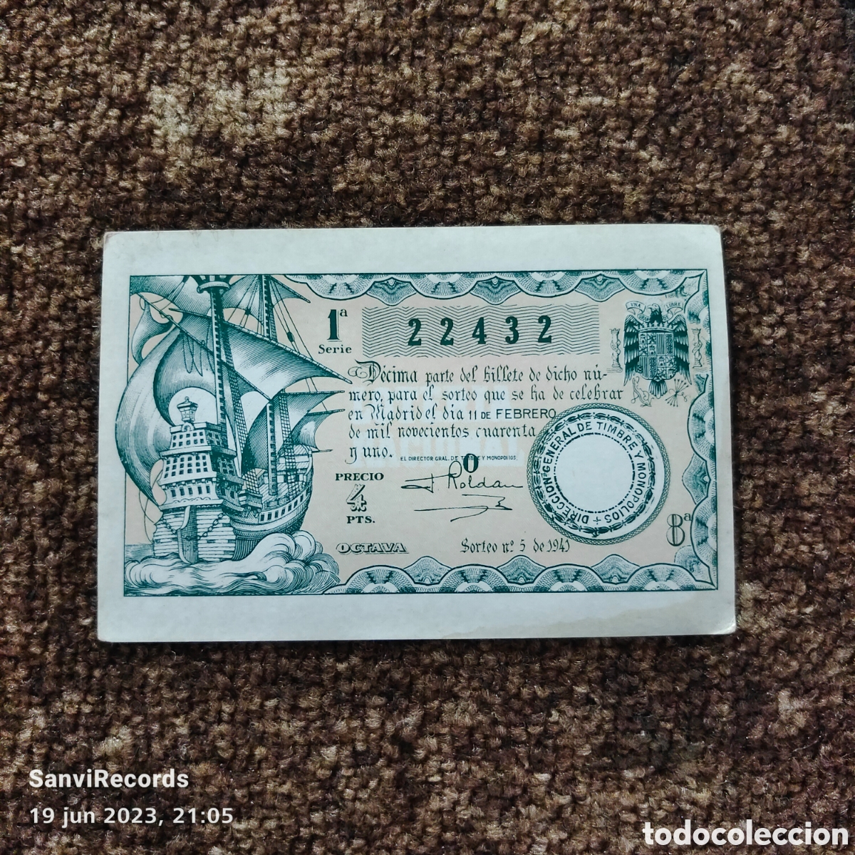 Postais: POSTAL: SERIE D. PRIMER PREMIO DE SORTEO DE 11 DE FEBRERO DE 1941 (LOTERIA NACIONAL)