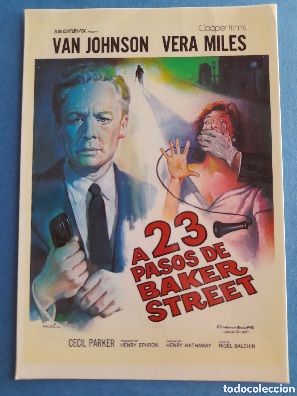 Postales: Postal cine A 23 pasos de Baker Street - Foto 1