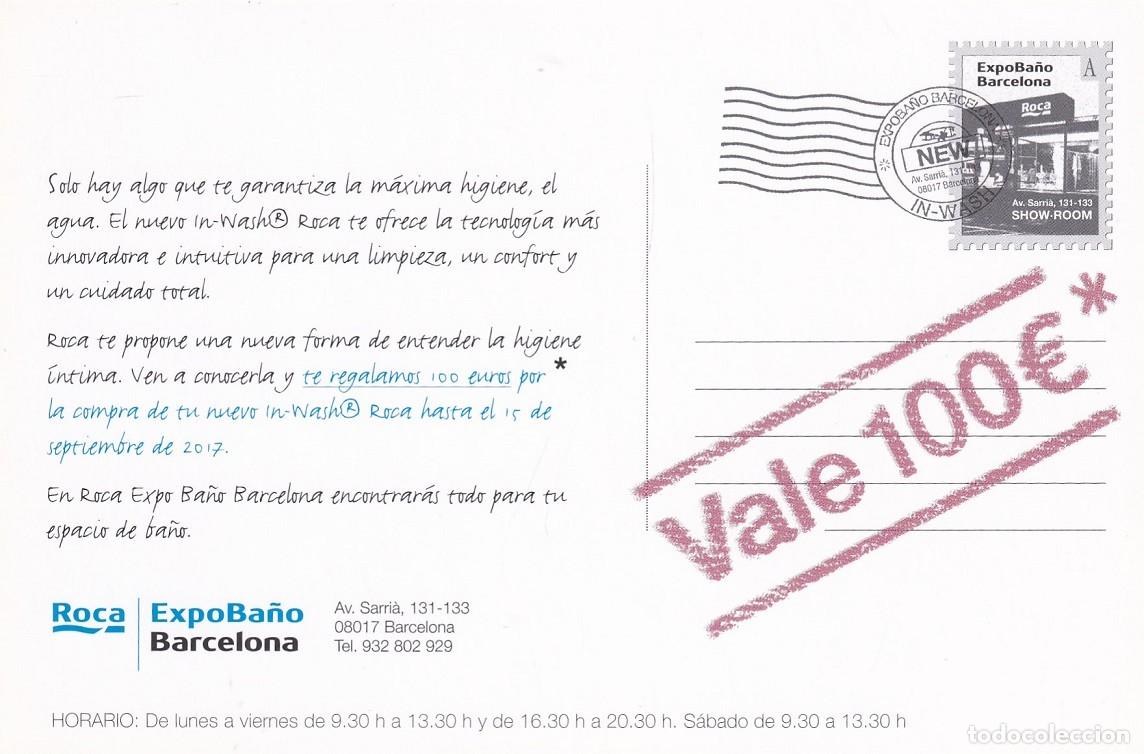 Postales: In-Wash Roca - Vale 100&euro; / Roca ExpoBa&ntilde;o Barcelona - Foto 2