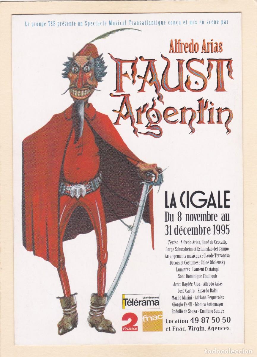 Postales: LA CIGALE (PARIS). FAUST ARGENTIN. ALFREDO ARIAS - Foto 1