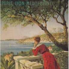 Postales: POSTAL CARTEL PUBLICITARIO - MENTON - PARIS, LYON MEDITERRANEE - EDITIONS F.NUGERON - S/C