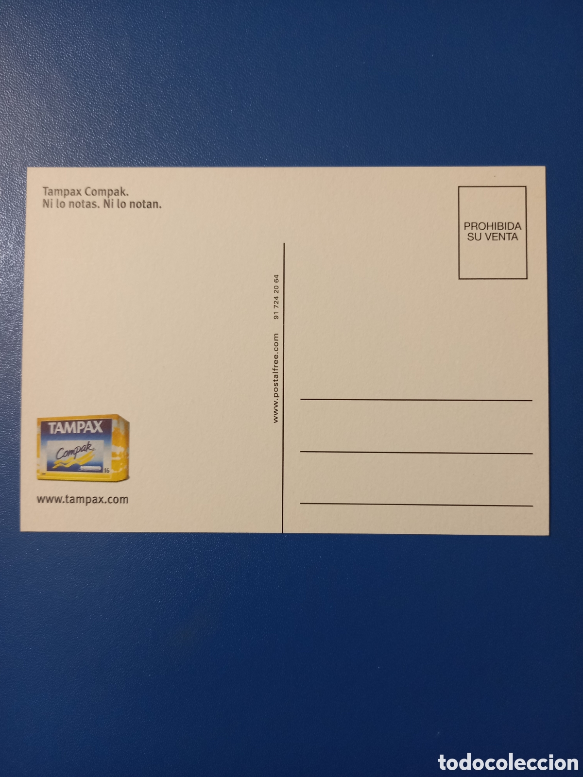 Postales: POSTAL PUBLICITARIA DE TAMPAX - Foto 2