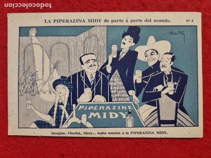 Cartes Postales: POSTAL ANTIGUA PUBLICIDAD FARMACIA PIPERAZINA MIDY ORIGINAL P1453