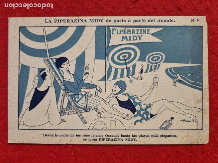 Cartes Postales: POSTAL ANTIGUA PUBLICIDAD FARMACIA PIPERAZINA MIDY ORIGINAL P1457