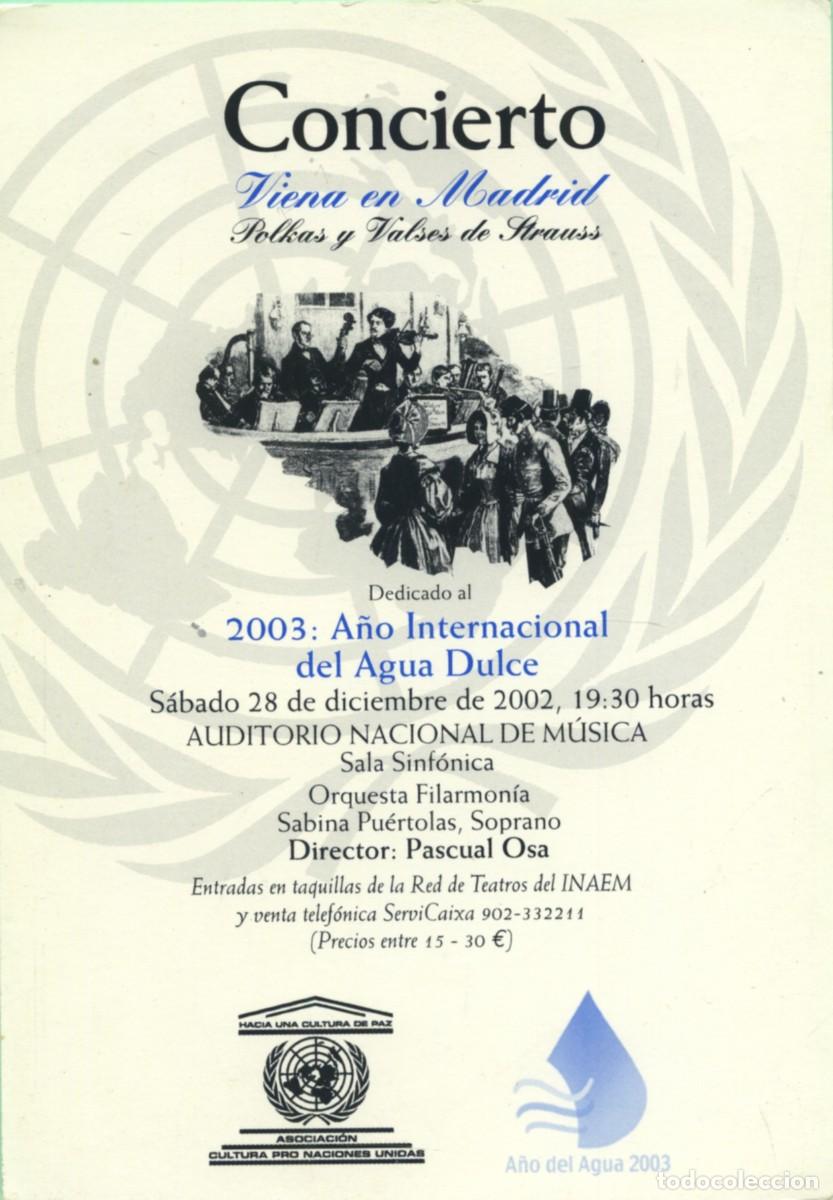 Postales: Publicidad Concierto Viena en Madrid. 2003. - Foto 1