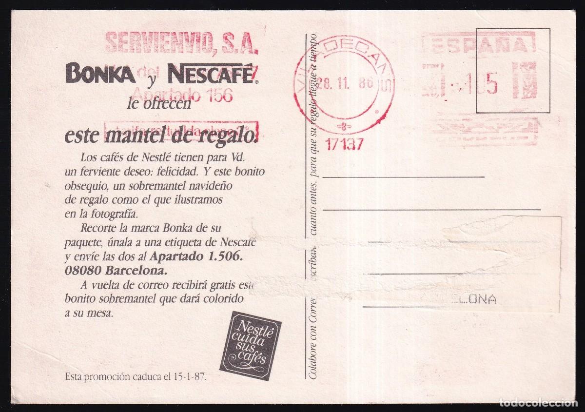 Postales: *Nestl&eacute; - Bonka y Nescaf&eacute;...* Circulada 1986. - Foto 2