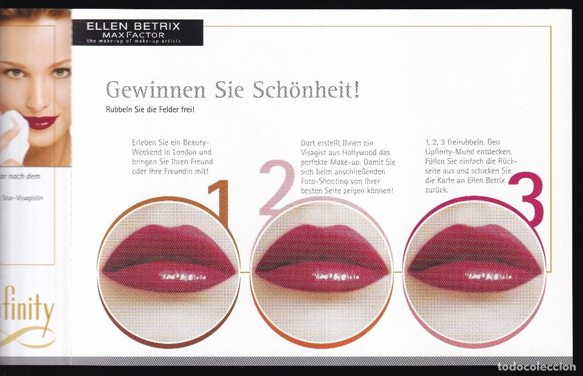 Postales: Alemania. *Max Factor - Ellen Betrix* Nueva. - Foto 3