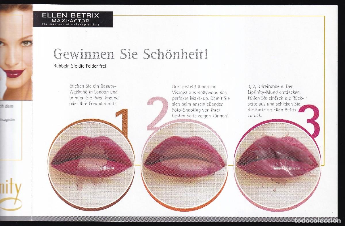Postales: Alemania. *Max Factor - Ellen Betrix* Usada. - Foto 3