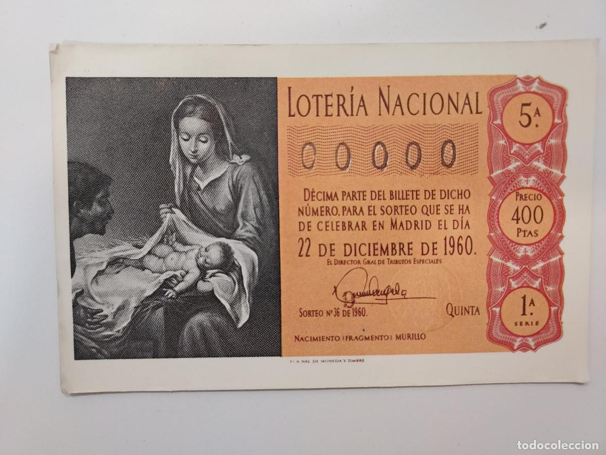 Postales: POSTAL DECIMOS SORTEO DE NAVIDAD 1960. SIN CIRCULAR. FNMT 1981 - Foto 1
