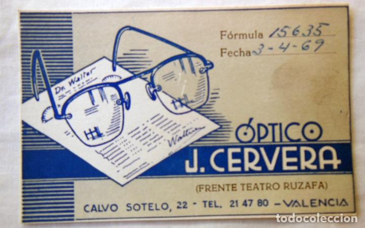 Postales: &Oacute;PTICO J CERVERA. Valencia. 1969 - Foto 1