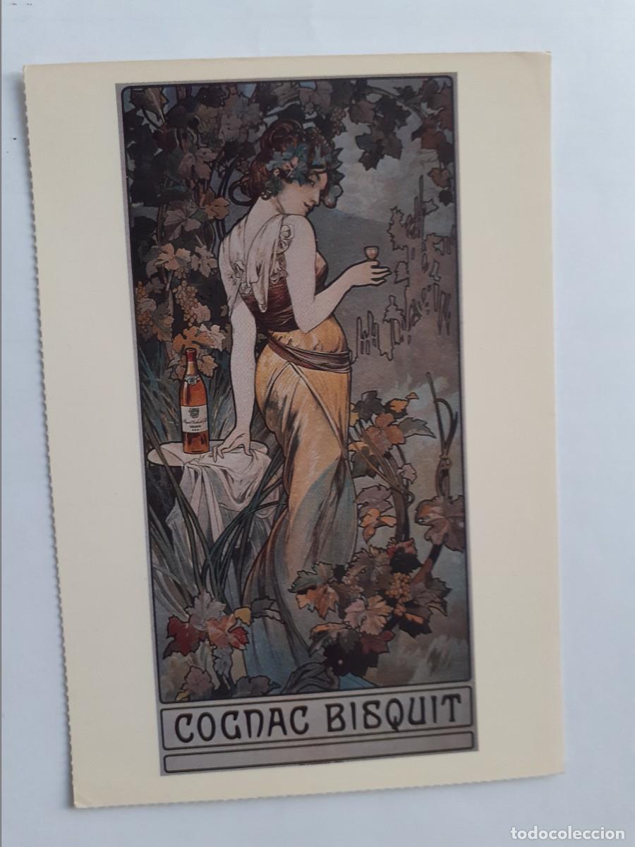Postales: POSTAL DE PUBLICIDAD - ALPHONSE MUCHA: COGNAC BISQUIT - Foto 1