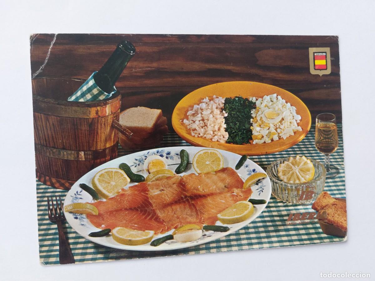 Postales: POSTAL - IBERIA - COMIDA - SALMON AHUMADO - Foto 1