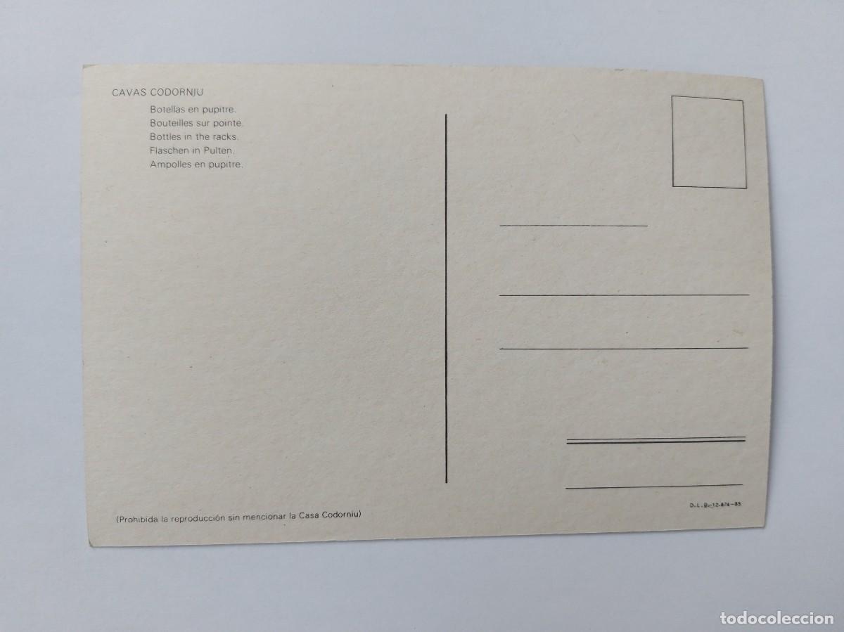 Postales: POSTAL - CAVAS CODORNIU BOTELLAS EN PUPITRE - S/C - Foto 2
