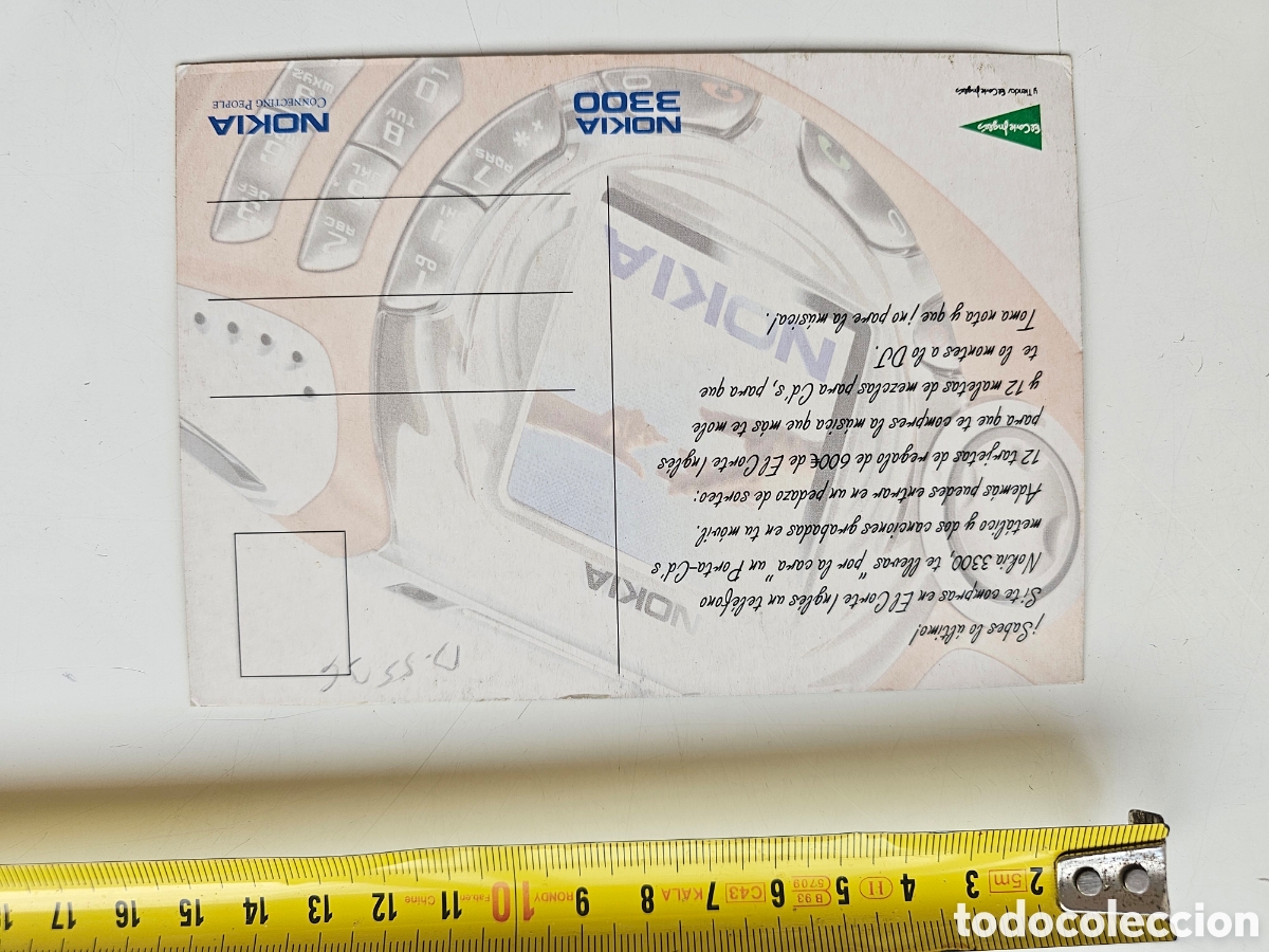Postales: Postal de propaganda del Nokia 3300, El corte Ingl&eacute;s - Foto 5