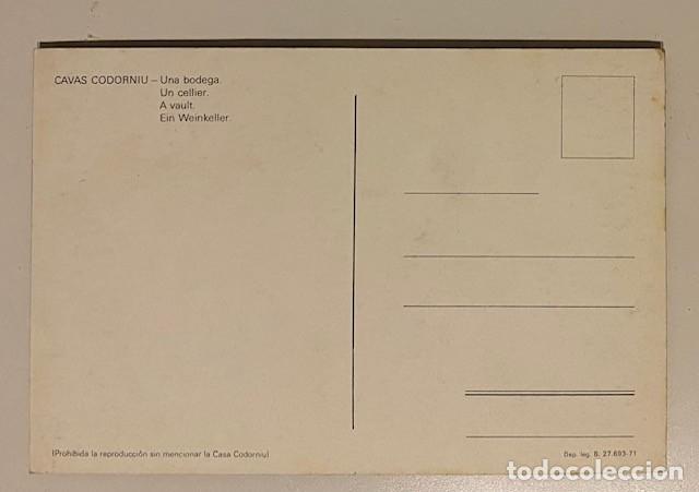 Postales: CAVAS CODORNIU 1971 - INTERIOR BODEGA - CELLER - SANT SADURN&Iacute; DANOIA - Foto 2
