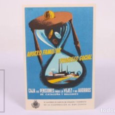 Postales: POSTAL PUBLICITARIA CAJA DE PENSIONES CATALUÑA BALEARES - AHORRO FAMILIAR - 9,5 X 14,5 CM