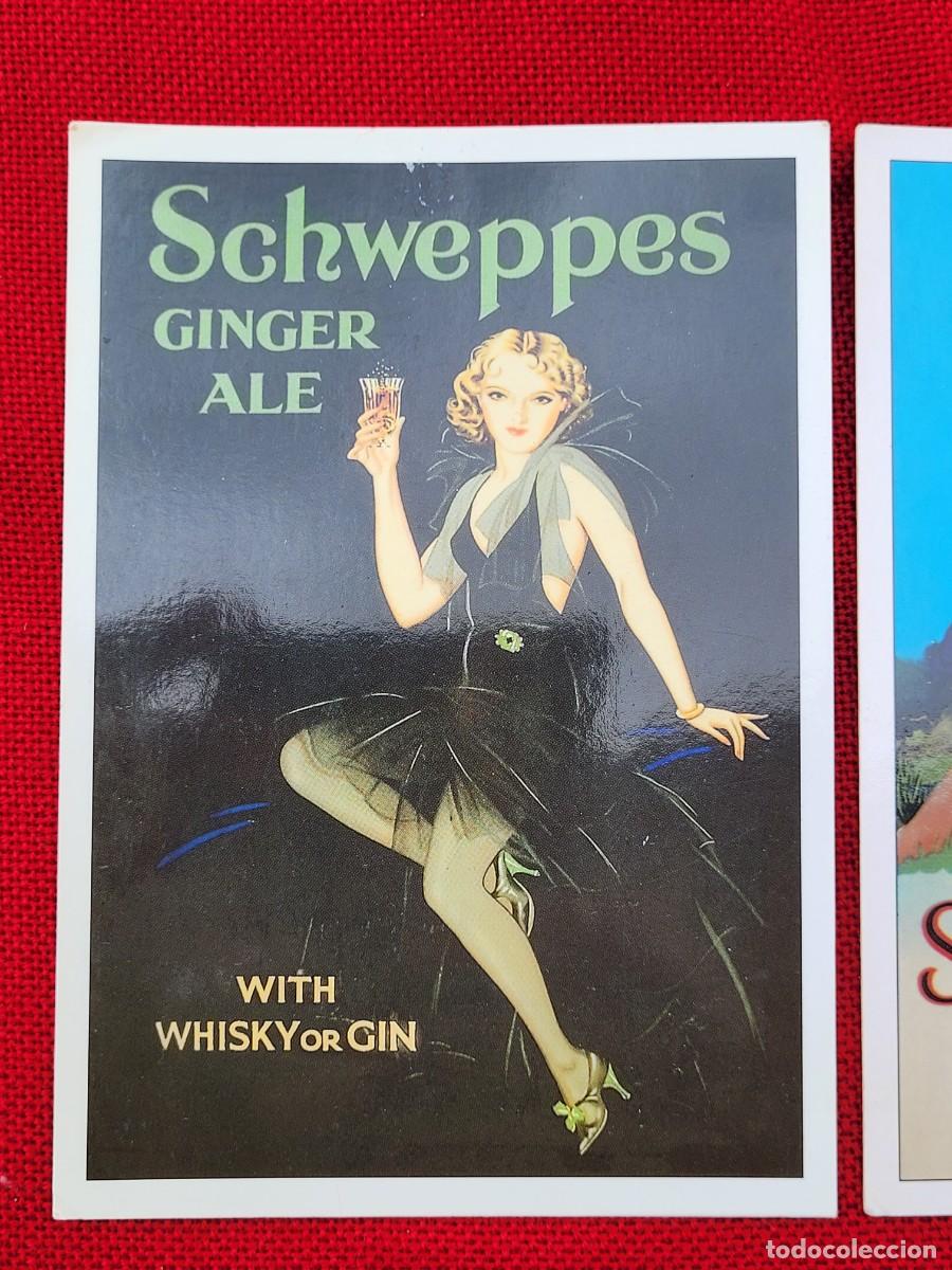 Postales: Dos postales publicitarias de Schweppes, vintage - Foto 2