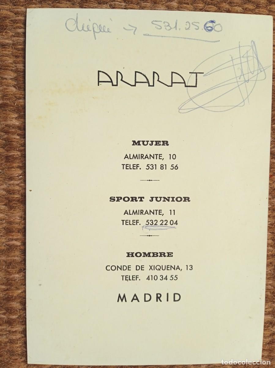 Postales: ARARAT CALZADOS - MADRID - Foto 2