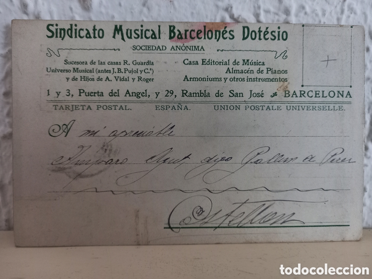 Postales: Postal Sindicato Musical Barcelones Dot&eacute;sio - Foto 2