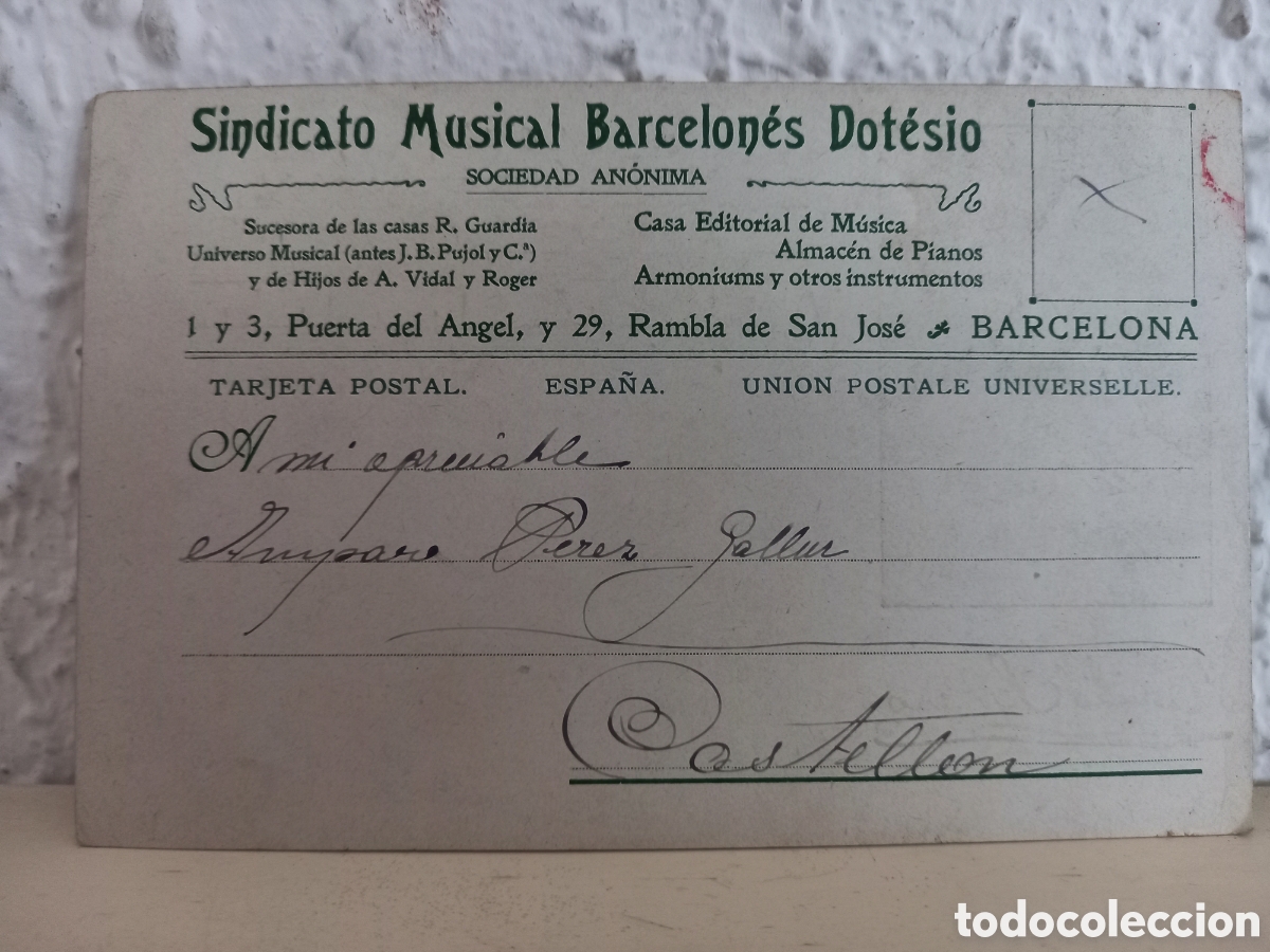 Postales: Postal Sindicato Musical Barcelones Dot&eacute;sio - Foto 2