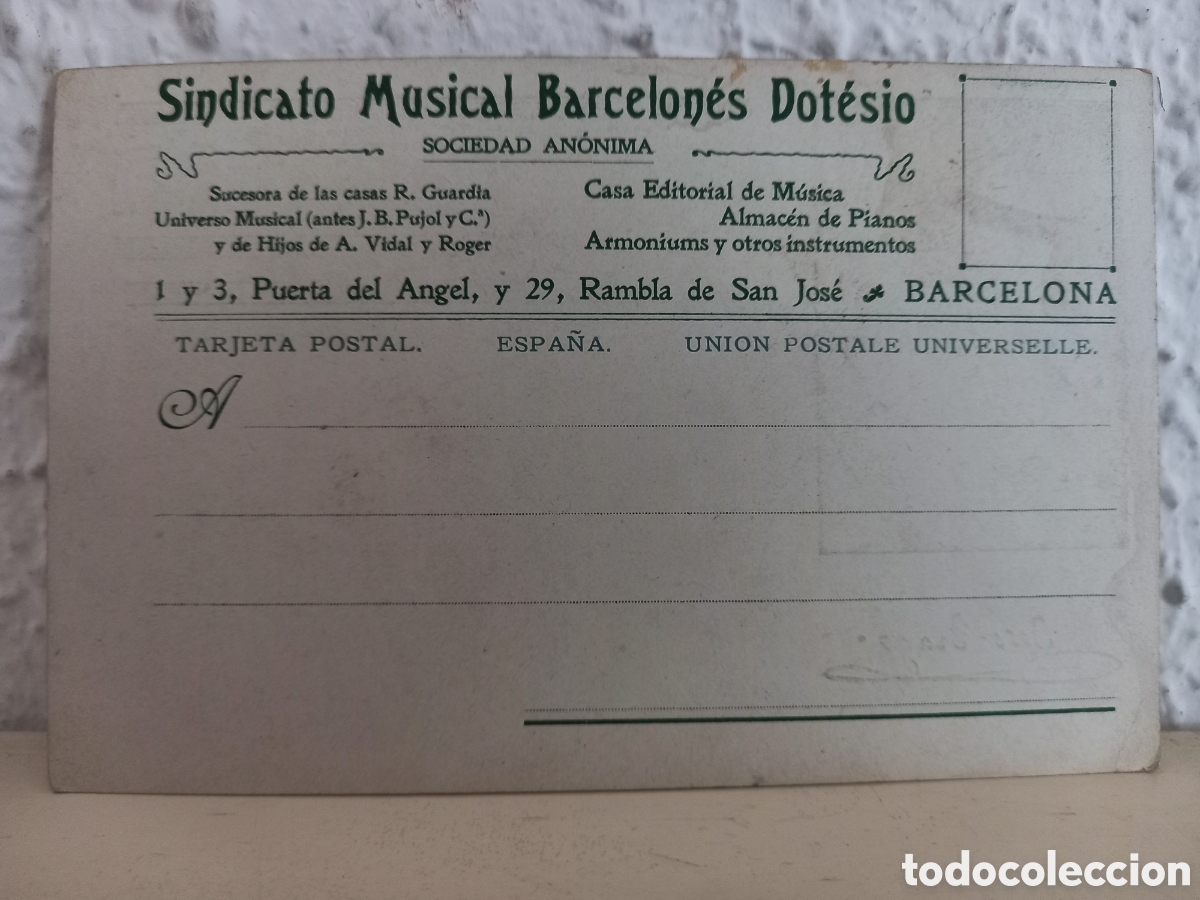 Postales: Postal Sindicato Musical Barcelones Dot&eacute;sio - Foto 2