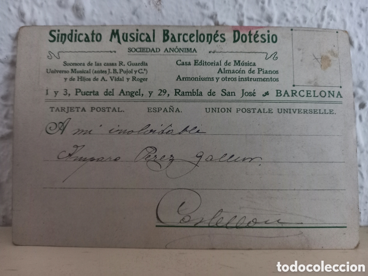 Postales: Postal Sindicato Musical Barcelones Dot&eacute;sio - Foto 2