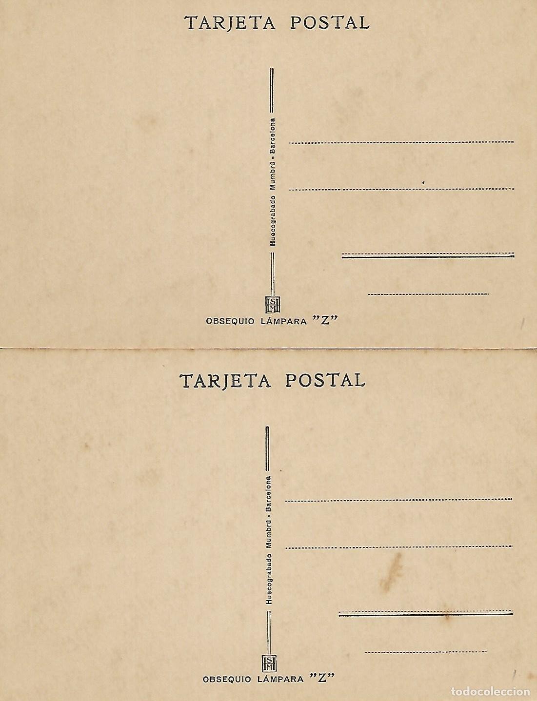 Postales: PAREJA DE POSTALES-OBSEQUIO DE LAMPARAS &rdquo;Z&rdquo; - Foto 2