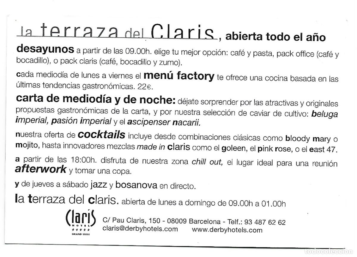 Postales: LA TERRAZA DEL CLARIS ( HOTEL ).- BARCELONA - Foto 2