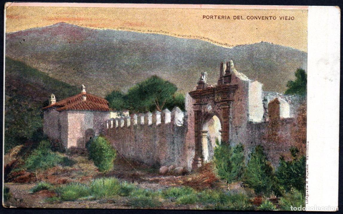 Postales: GRAN LICOR CARMELITANO : Litografia M. Pujadas - Porteria del Convento Viejo