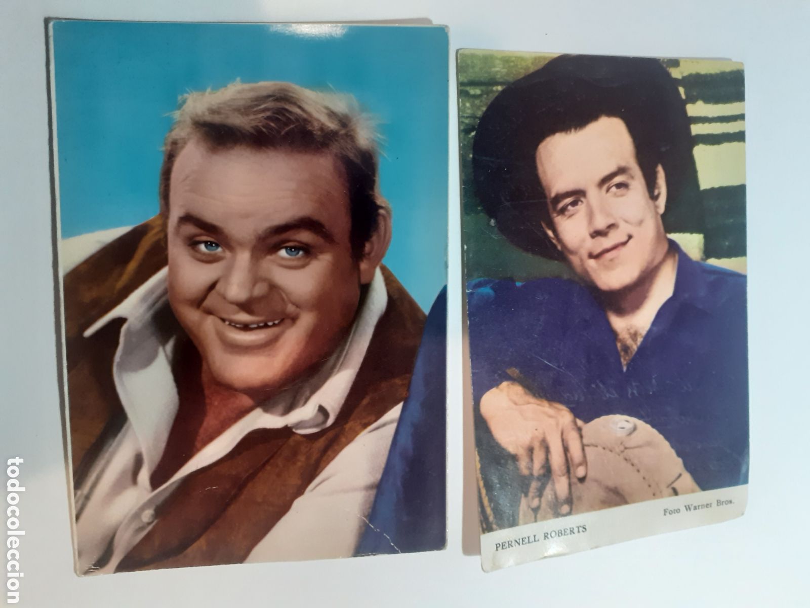 Postkarten: LOTE 2 POSTALES ACTORES BONANZA. PERNELL ROBERTS Y DAN BLOCKER