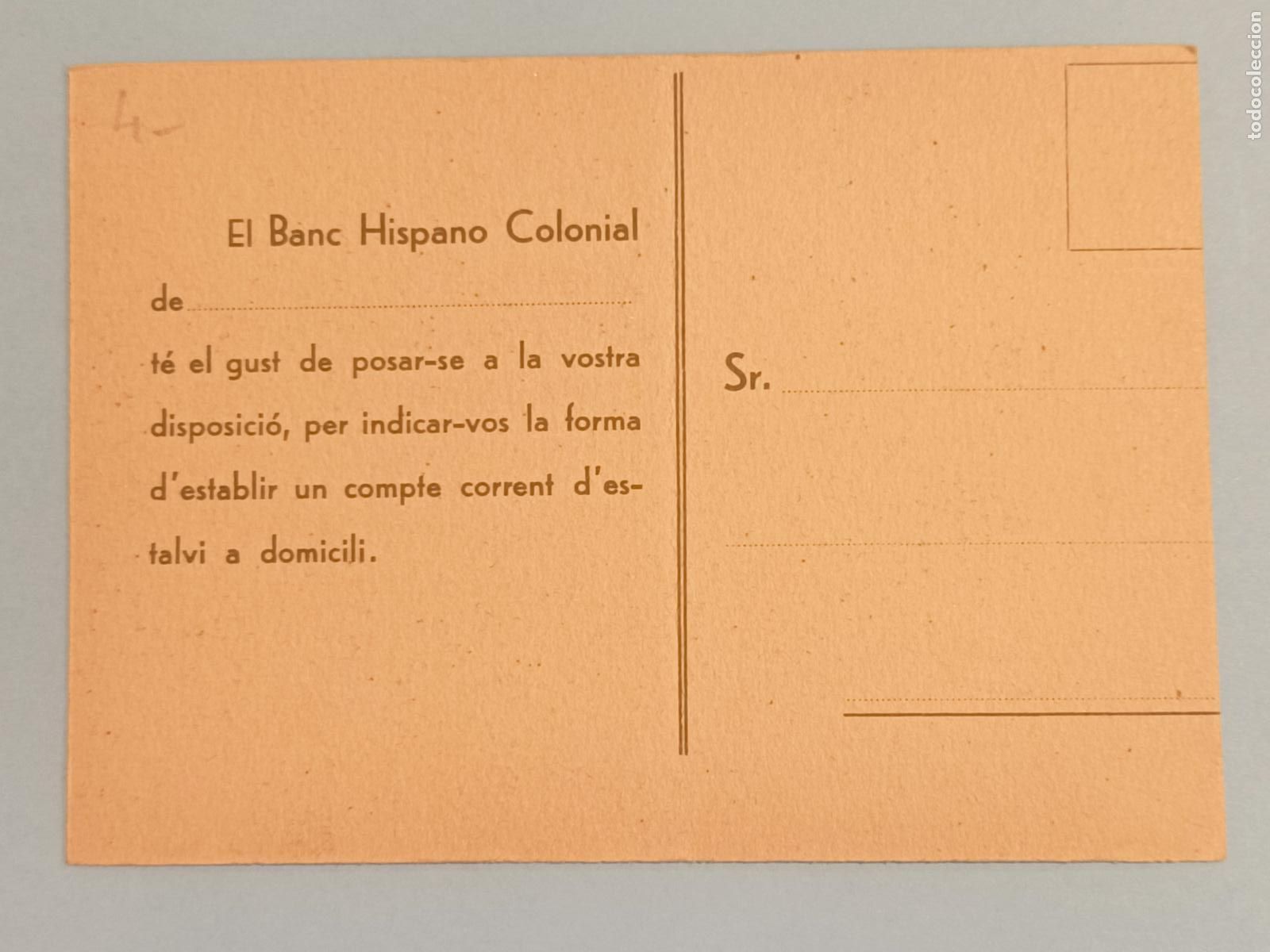 Postales: BANC HISPANO COLONIAL CAIXA DESTALVI - Foto 2