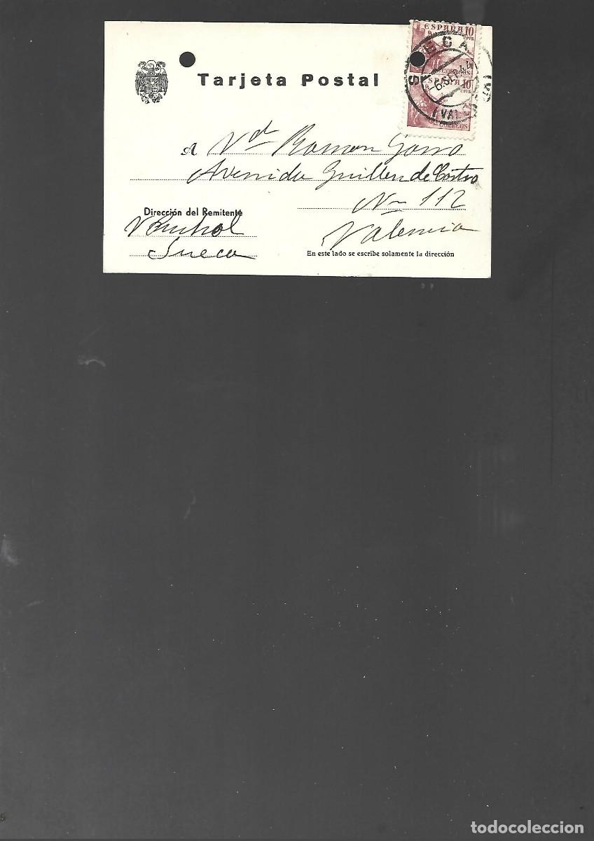 Postales: POSTAL SUECA ,circulada 1944 , 2 perforaciones - Foto 1