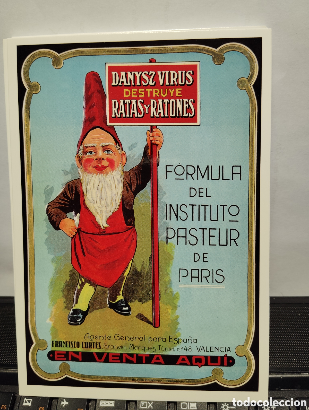 Postales: POSTAL CARLOS VELASCO. DANYSZ VIRUS. FORMULA DEL INSTITUTO PASTEUR - Foto 1