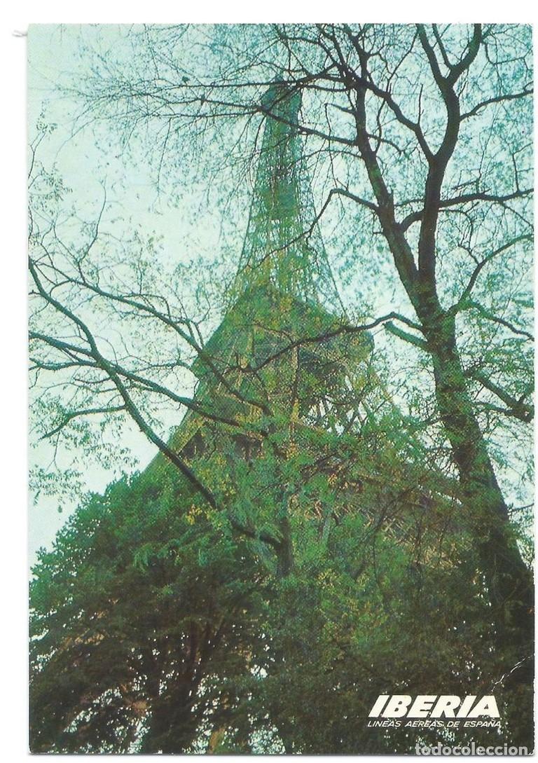 Postales: LA TOUR EIFFEL.- PUBLICIDAD DE IBERIA - Foto 1