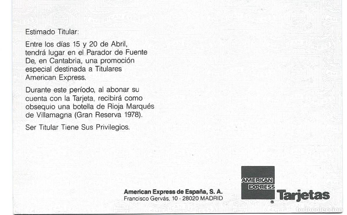 Postales: PUBLICIDAD DE AMERICAN EXPRESS TARJETAS - Foto 2