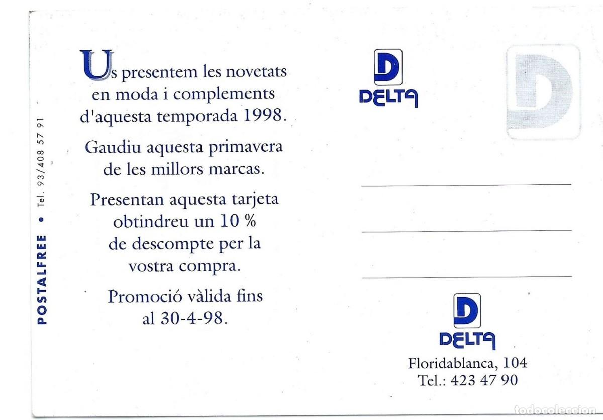 Postales: PUBLICIDAD TIENDA DE MODA &rdquo; DELTA &rdquo; - Foto 2