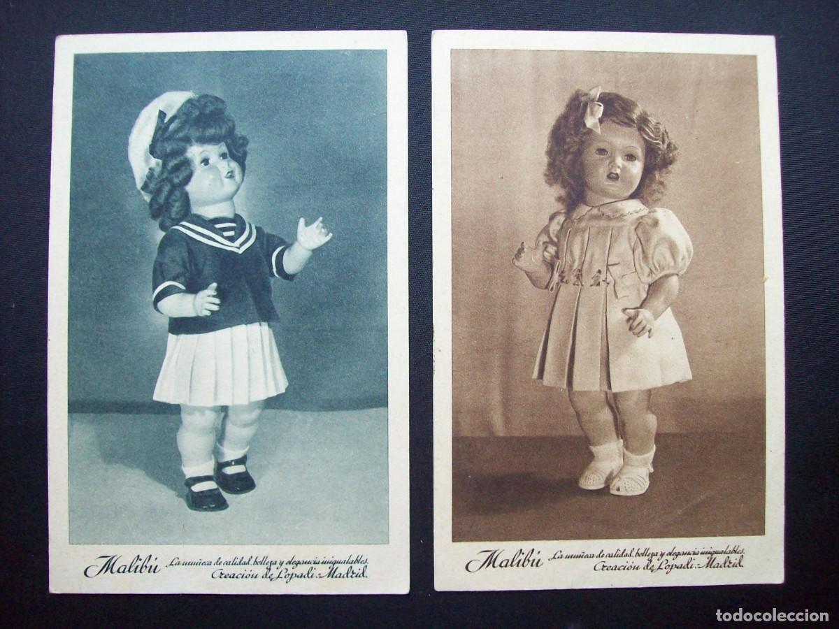 Postales: LOTE DE 2. POSTAL PUBLICITARIA MU&Ntilde;ECA MALIBU - Foto 1